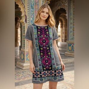 Anthropologie Akemi + Kin Knit Sweater with Pink and Gray